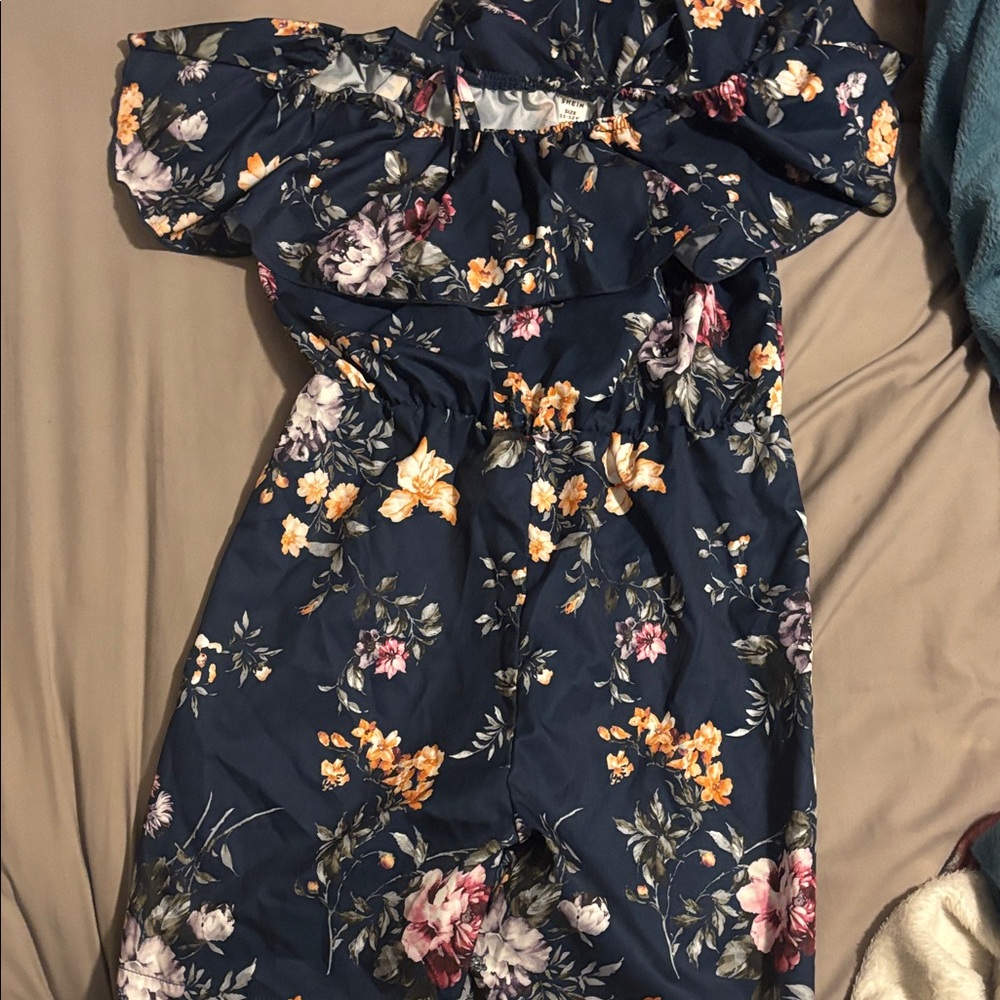 SHEIN Dark Blue Floral Kids shirt and shirts  connected